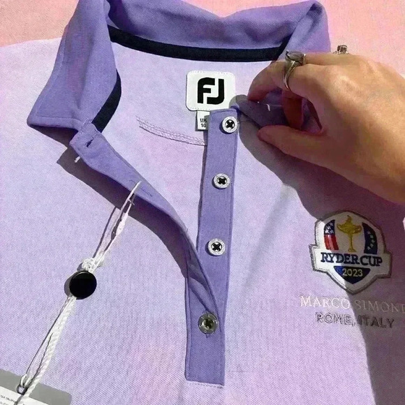 FootJoy Ryder Cup 2023 Rome Italy Womens Golf Polo Shirt Size Small - Picture 8 of 11